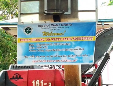 Public Hearing on Water Rates Adjustment