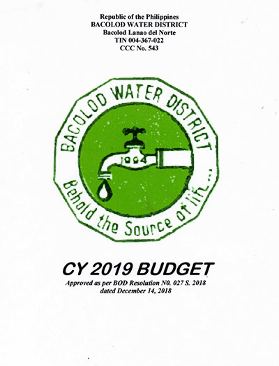 Approved Budgets and Corresponding Targets CY 2019
