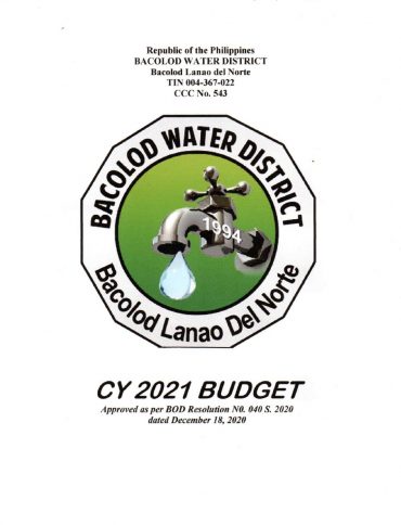 Approved Budgets and Corresponding Targets CY 2021