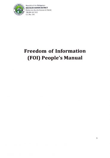Updated People’s FOI Manual
