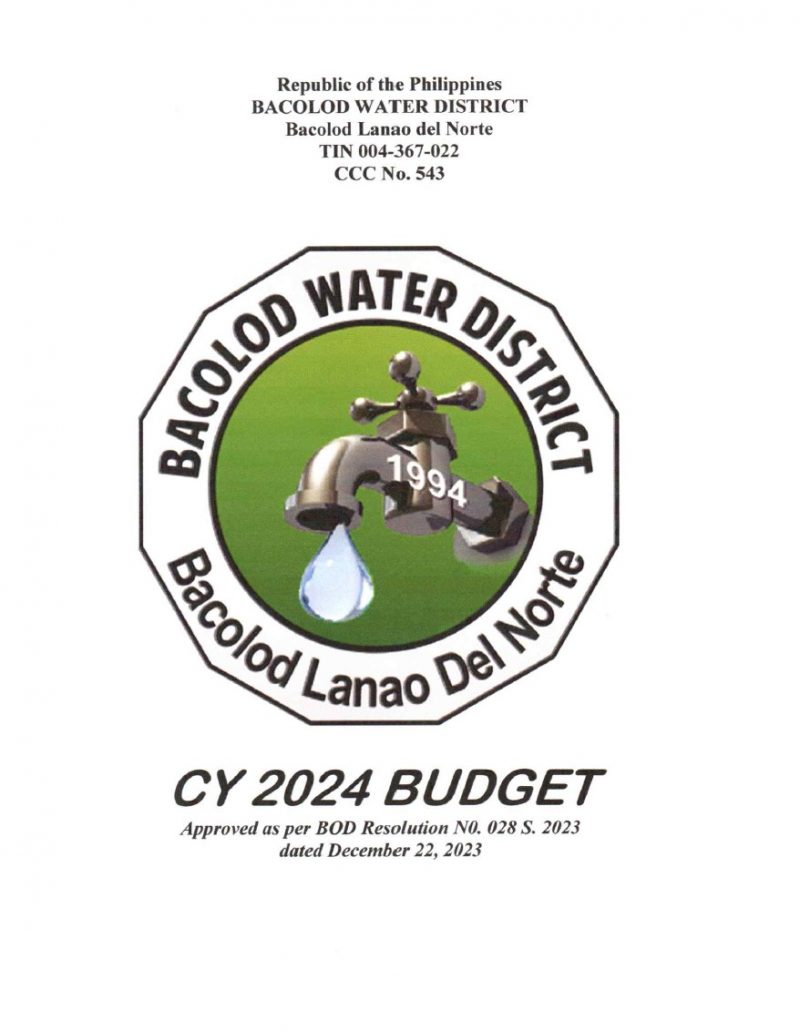 Approved Budgets and Corresponding Targets CY 2024
